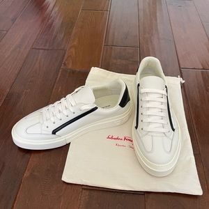 Salvatore Ferragamo White Leather Shoe